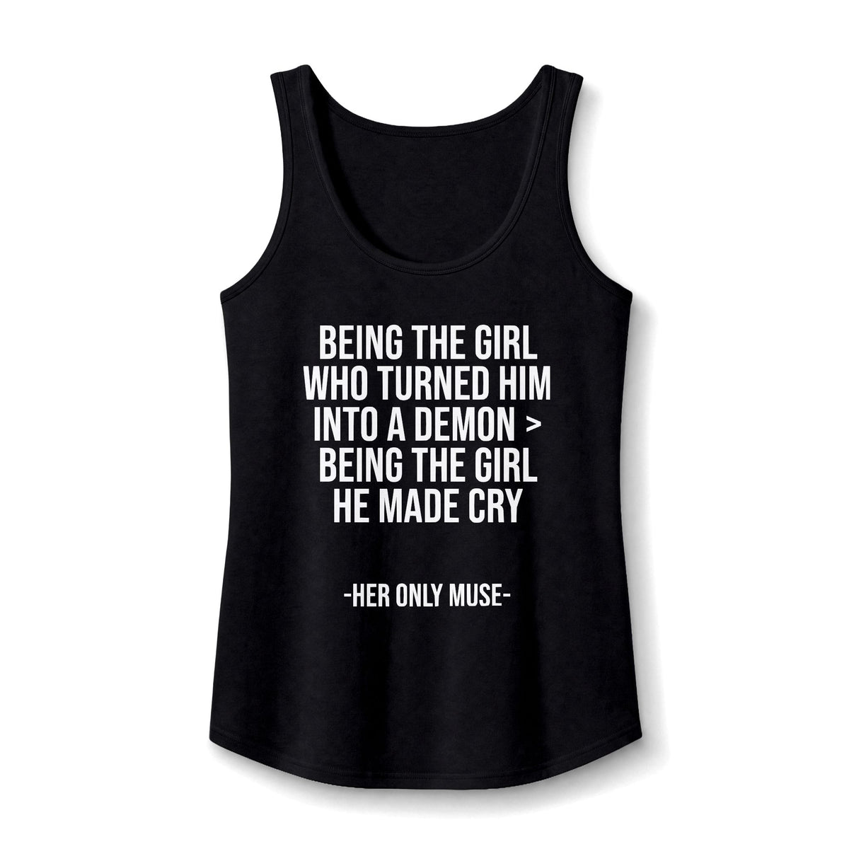 "turned him into a demon >" Tank Top