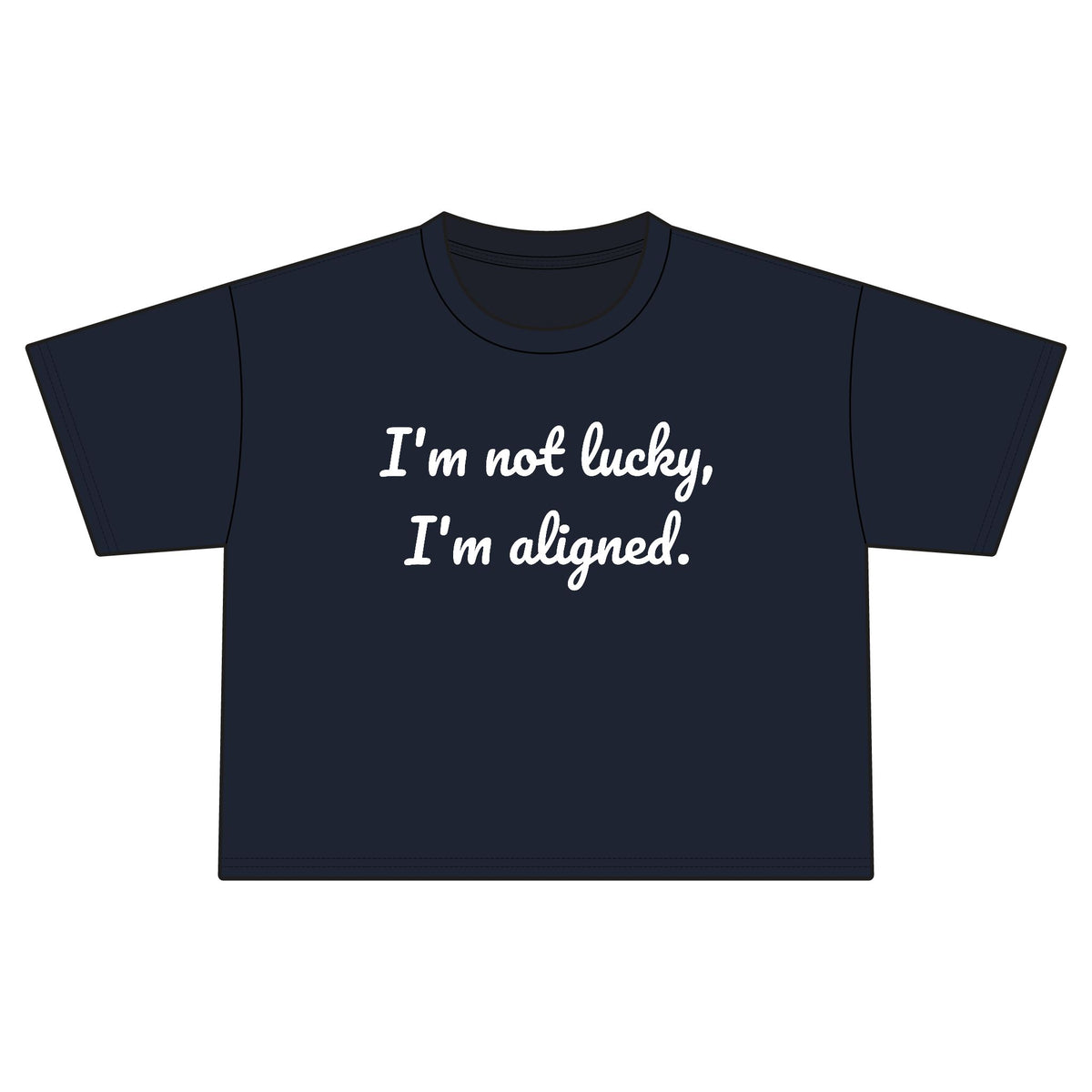 "i'm aligned" Cropped Tee