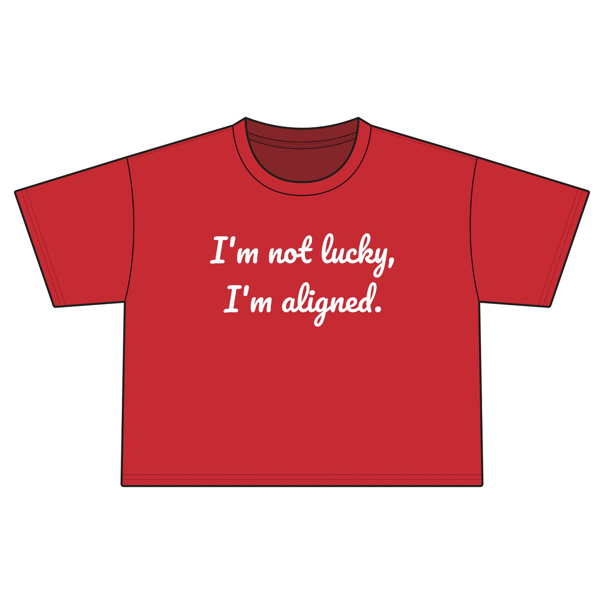 "i'm aligned" Cropped Tee