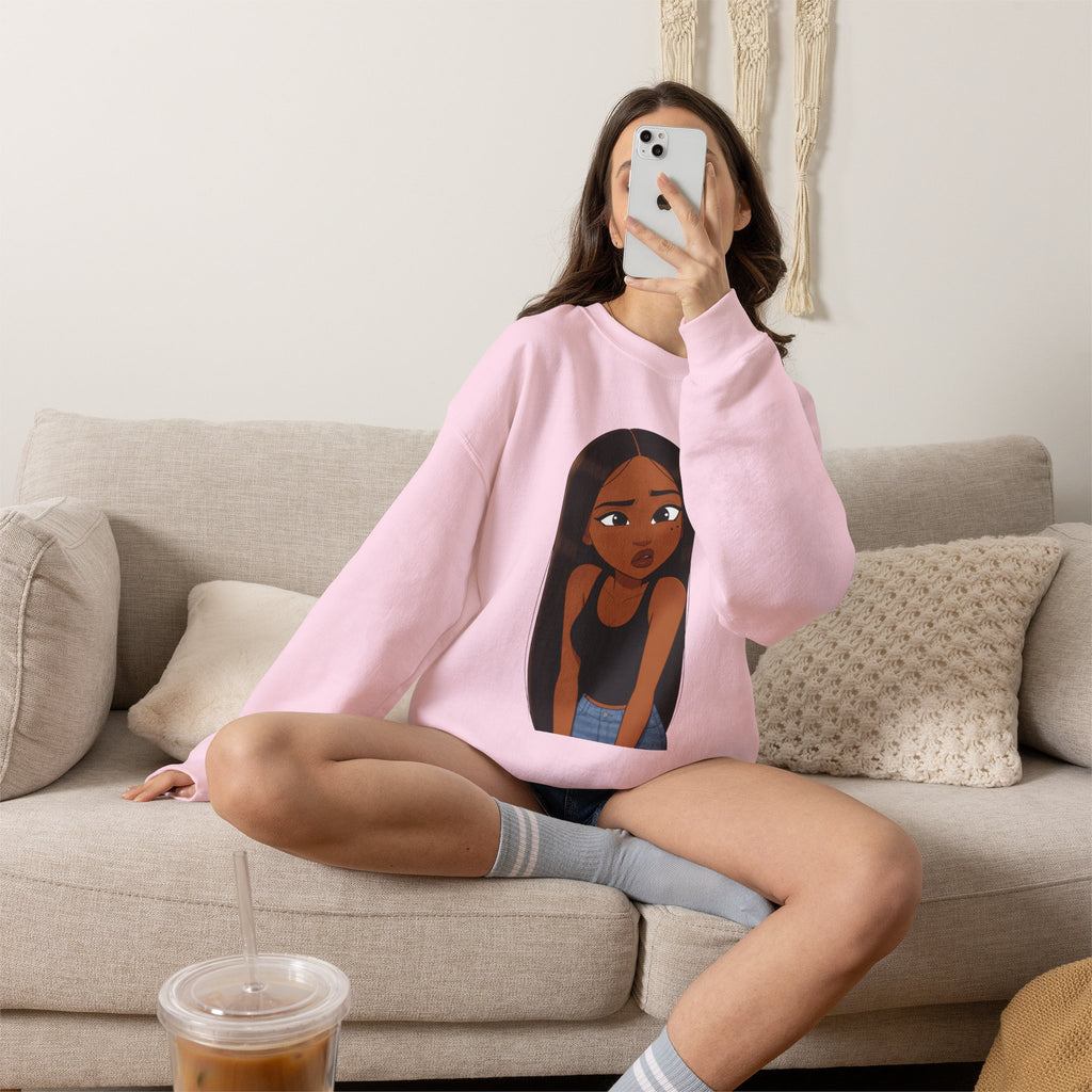 "???" Graphic Crewneck Sweatshirt