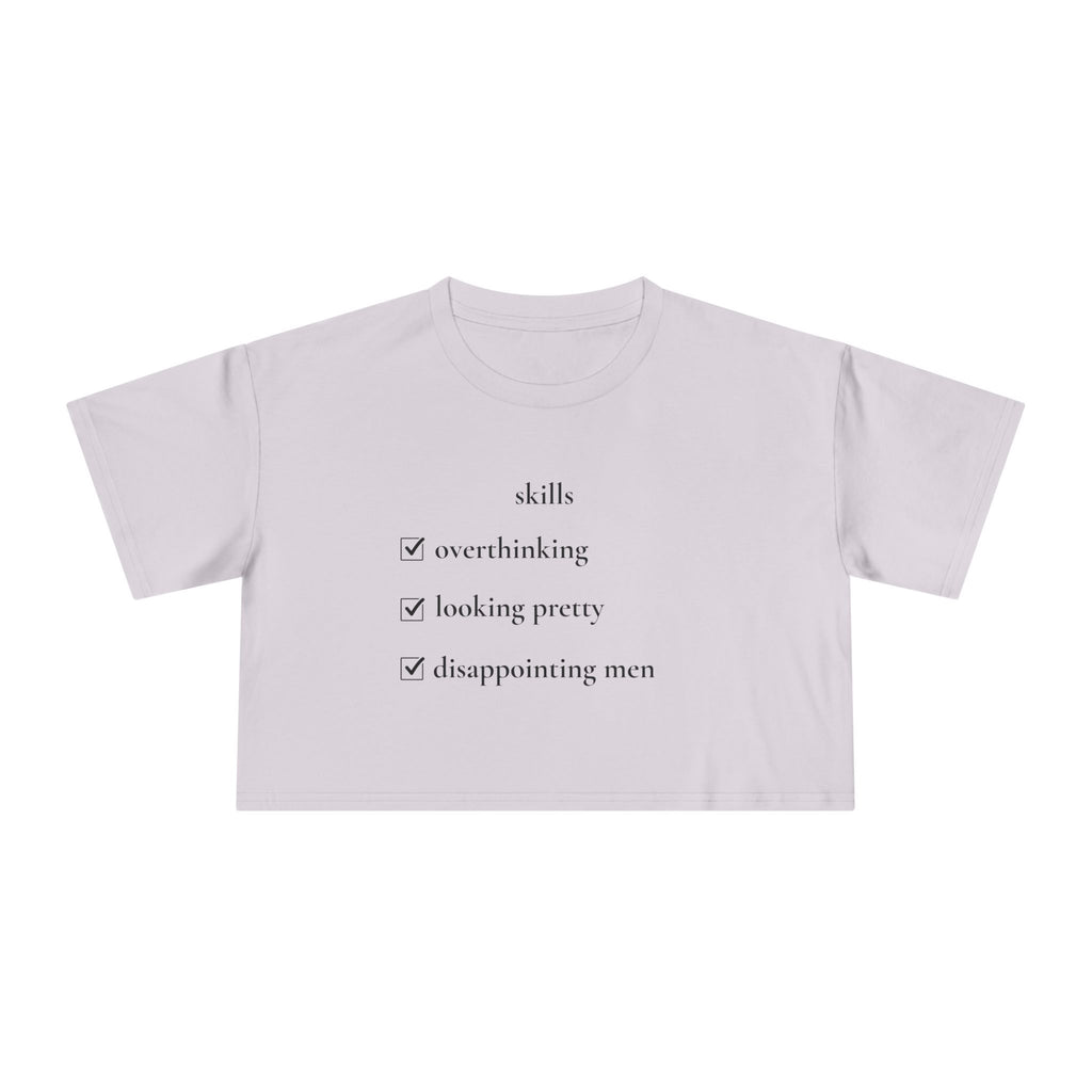 "Skills" Minimalist Cropped T-Shirt