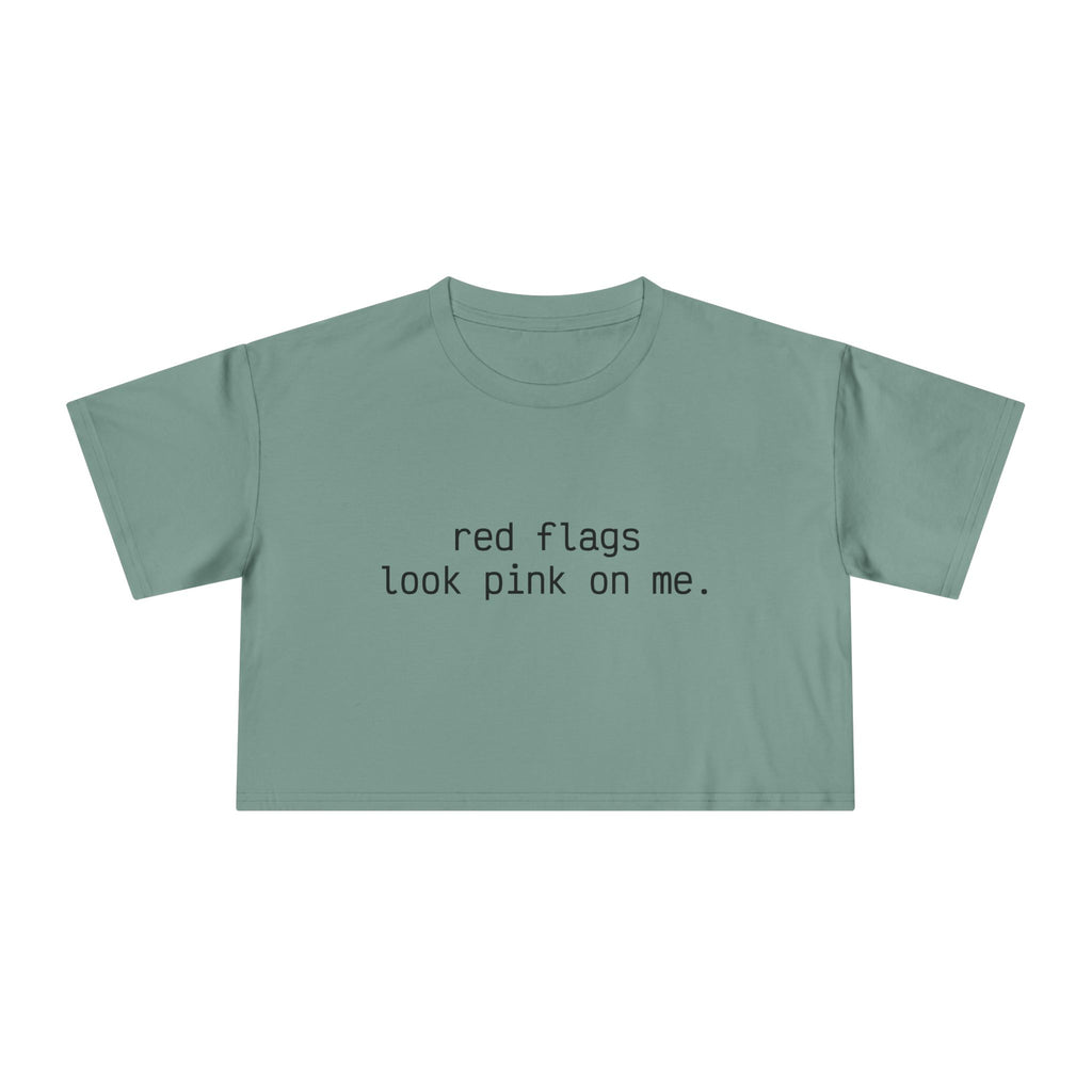 "red flags" Minimalist Cropped T-Shirt