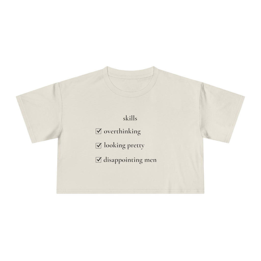 "Skills" Minimalist Cropped T-Shirt