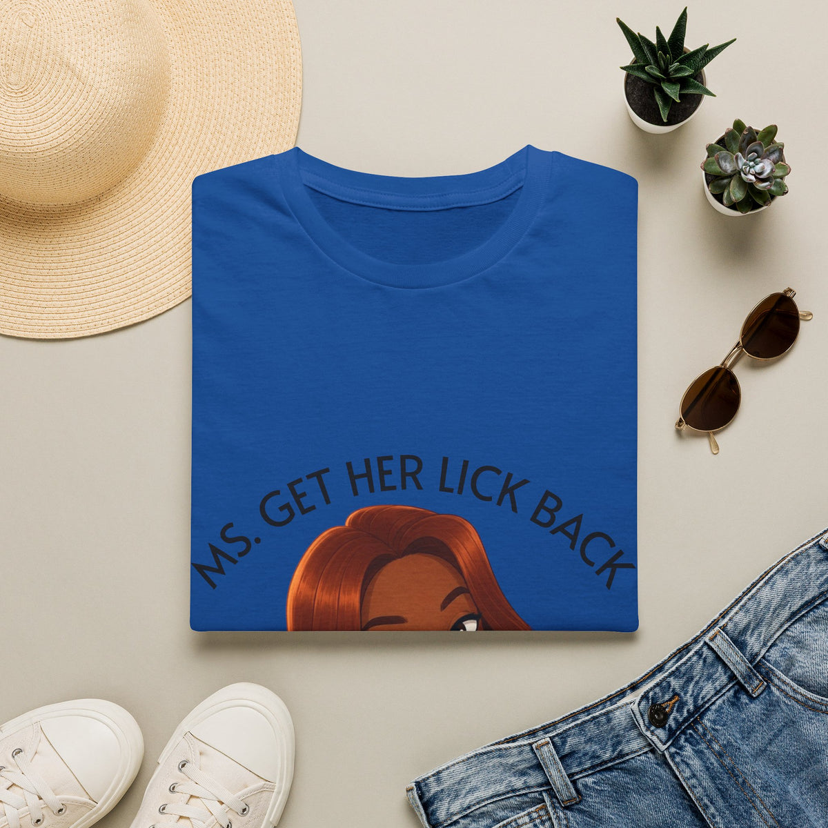 Ms. Get Her Lick Back "Mavi" T-Shirt — Graphic Tee for Women