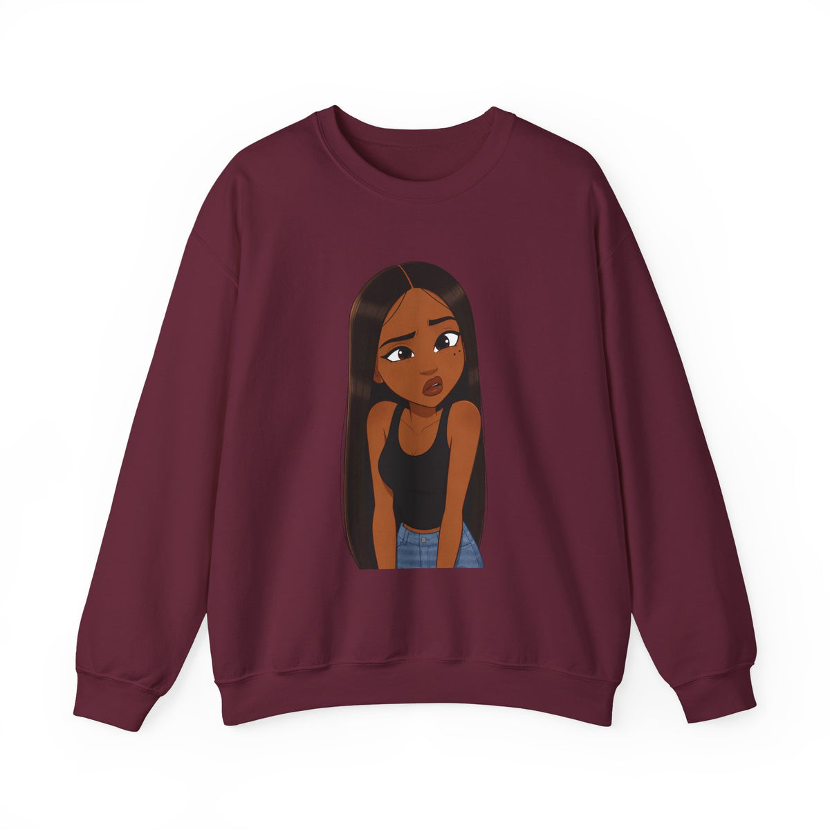 "???" Graphic Crewneck Sweatshirt
