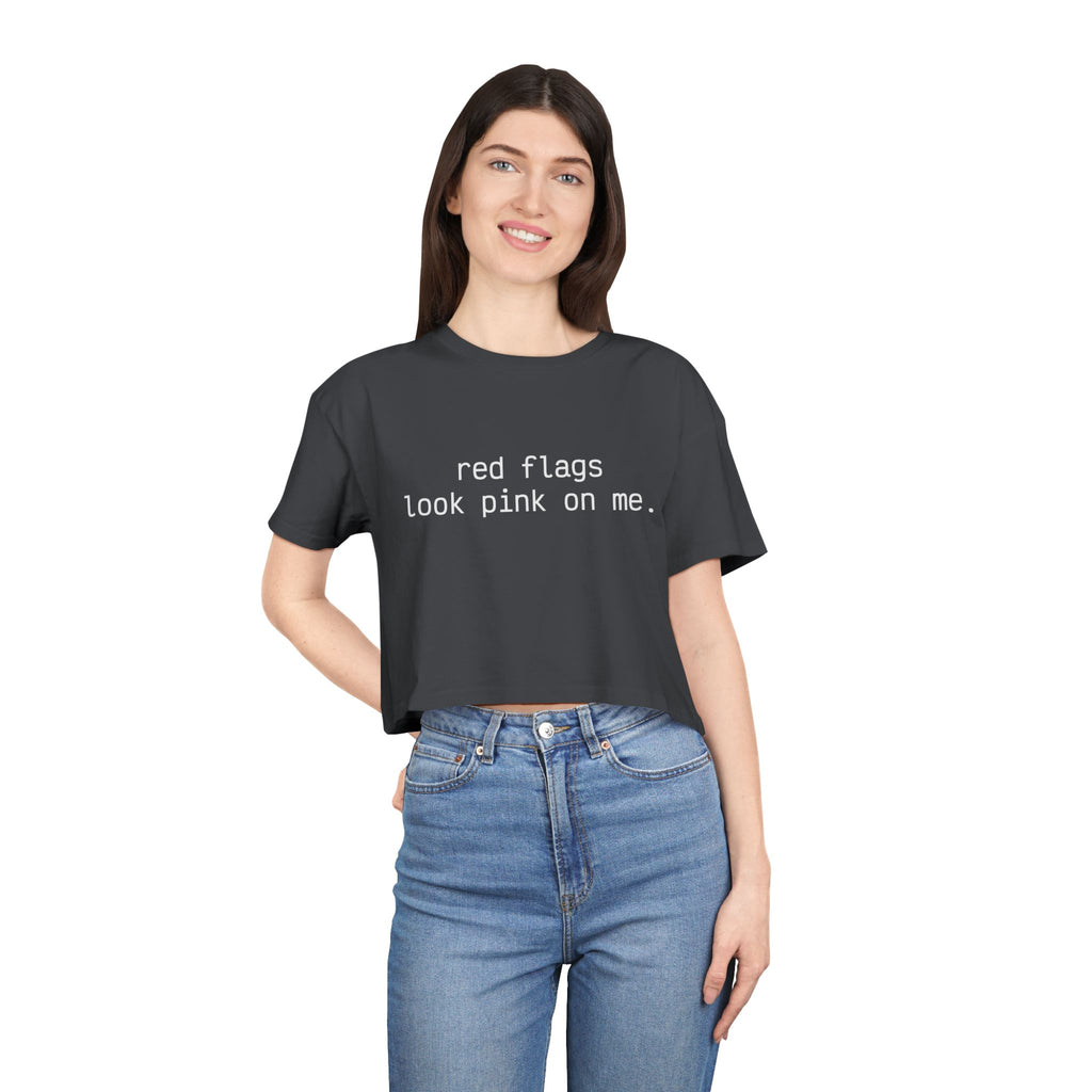 "red flags" Minimalist Cropped T-Shirt