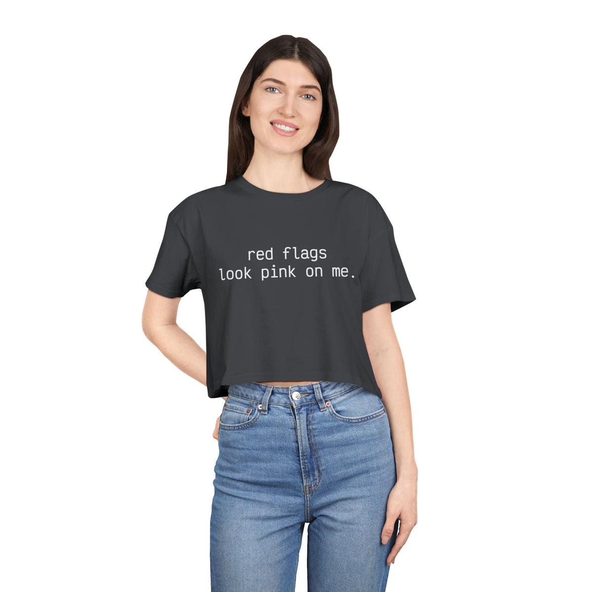 "red flags" Minimalist Cropped T-Shirt