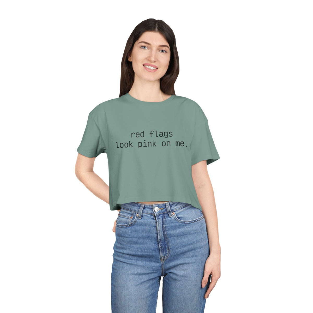 "red flags" Minimalist Cropped T-Shirt