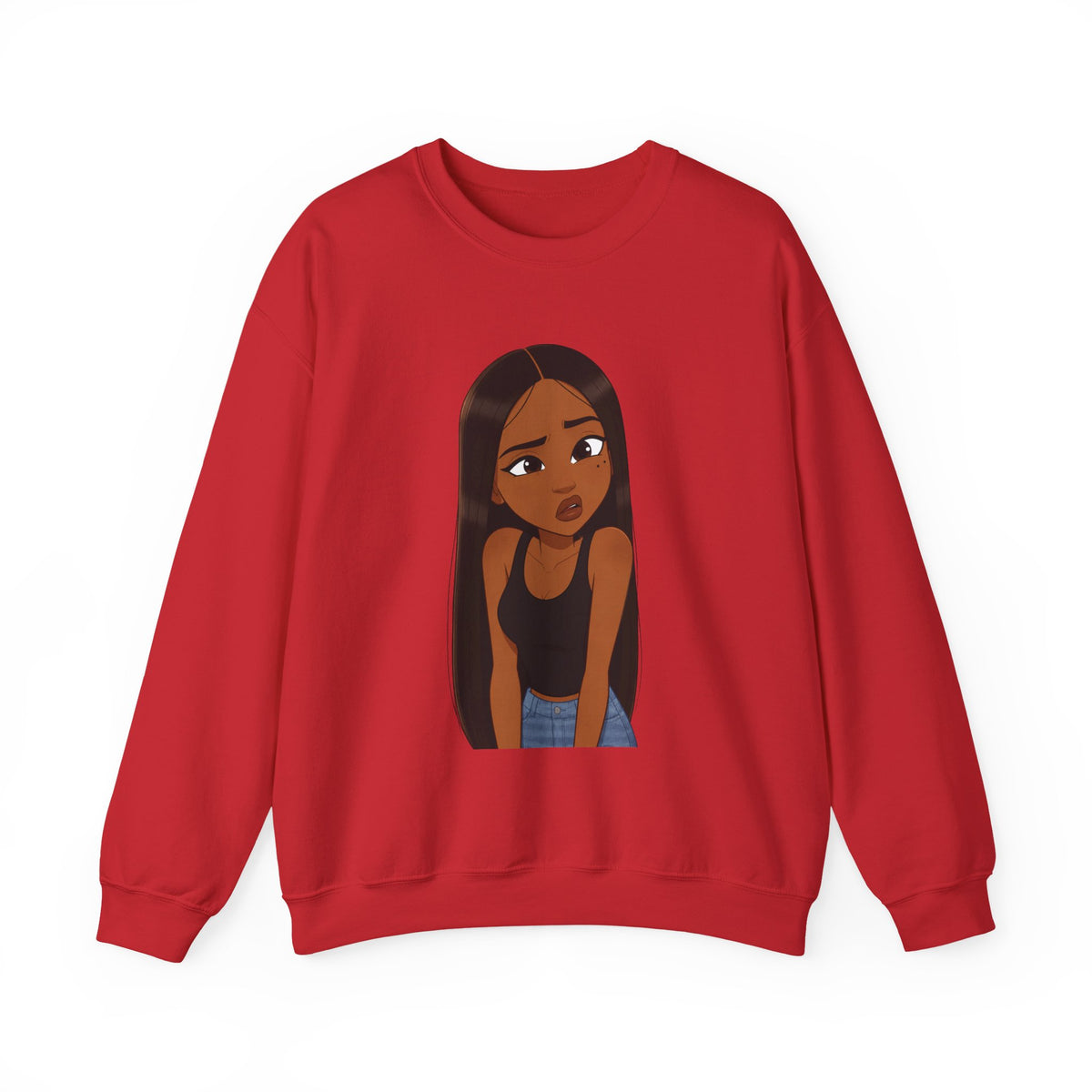 "???" Graphic Crewneck Sweatshirt