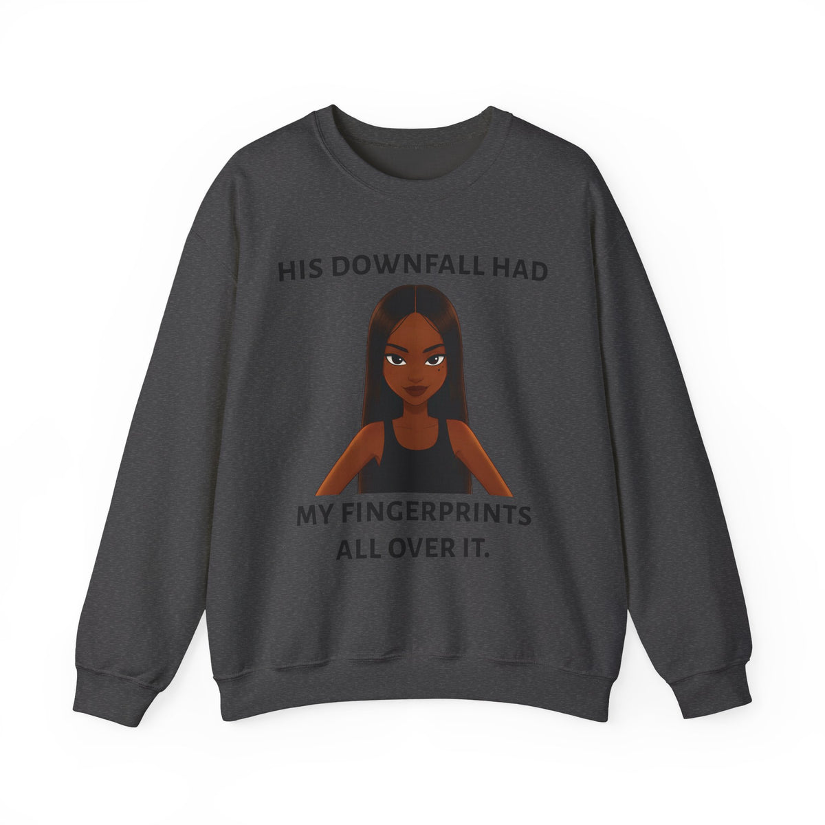 "his downfall" Graphic Crewneck Sweatshirt