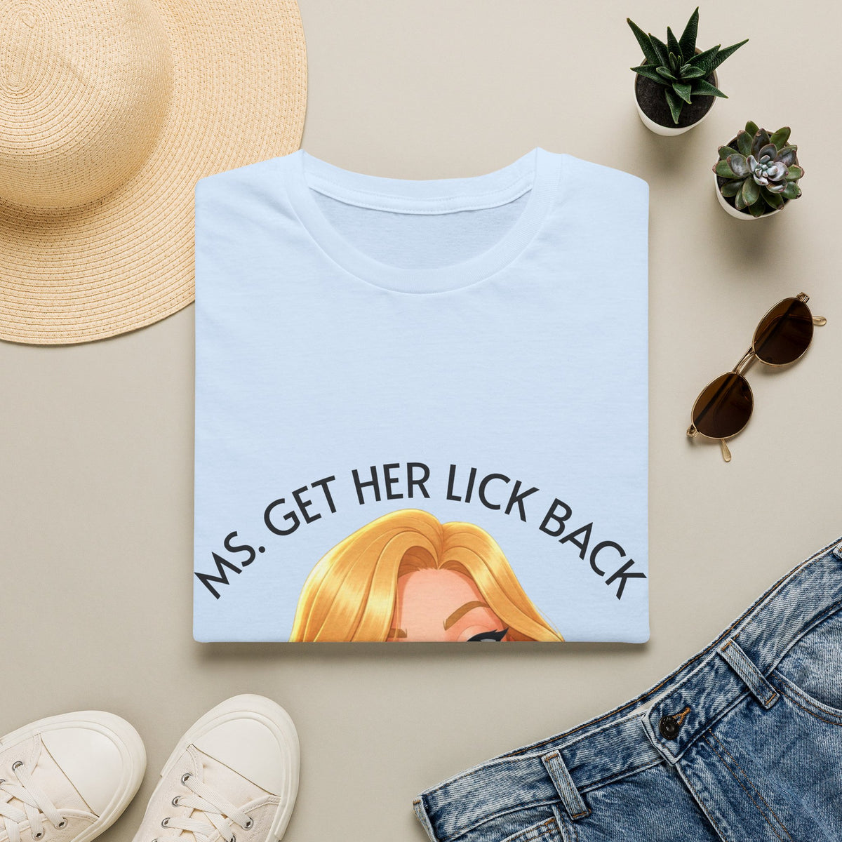 Ms. Get Her Lick Back "Lumi" T-Shirt —Graphic Tee for Women