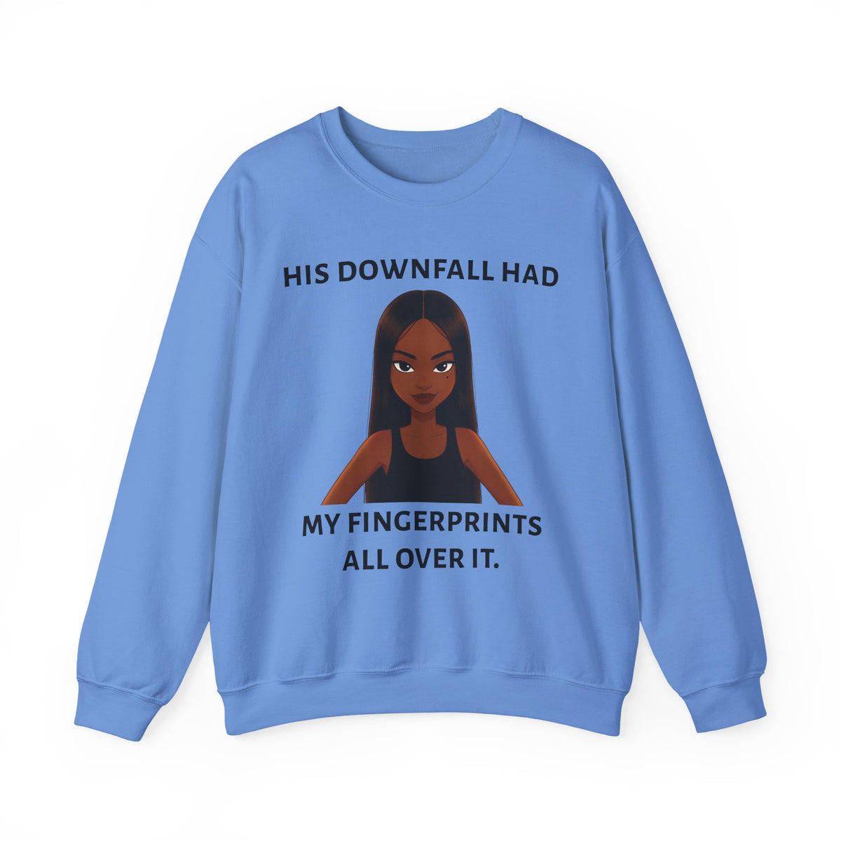 "his downfall" Graphic Crewneck Sweatshirt