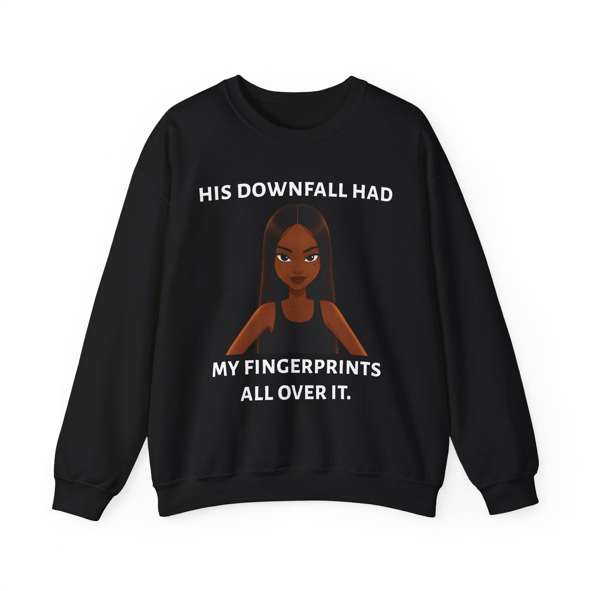 "his downfall" Graphic Crewneck Sweatshirt
