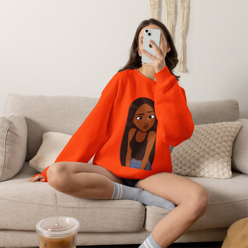 "???" Graphic Crewneck Sweatshirt