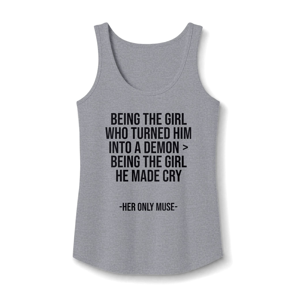"turned him into a demon >" Tank Top
