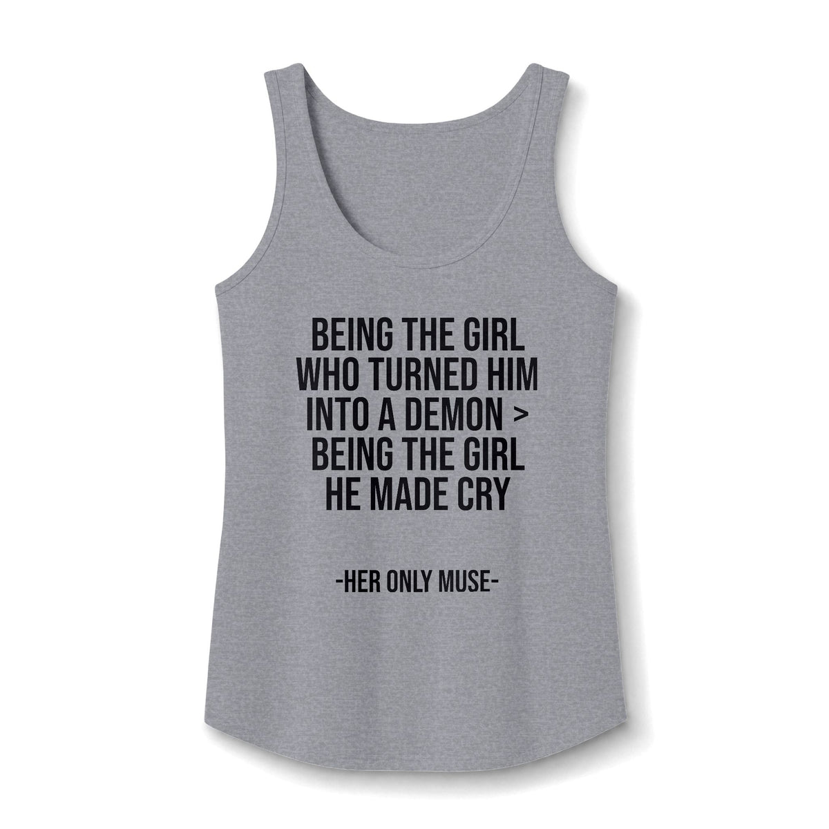 "turned him into a demon >" Tank Top