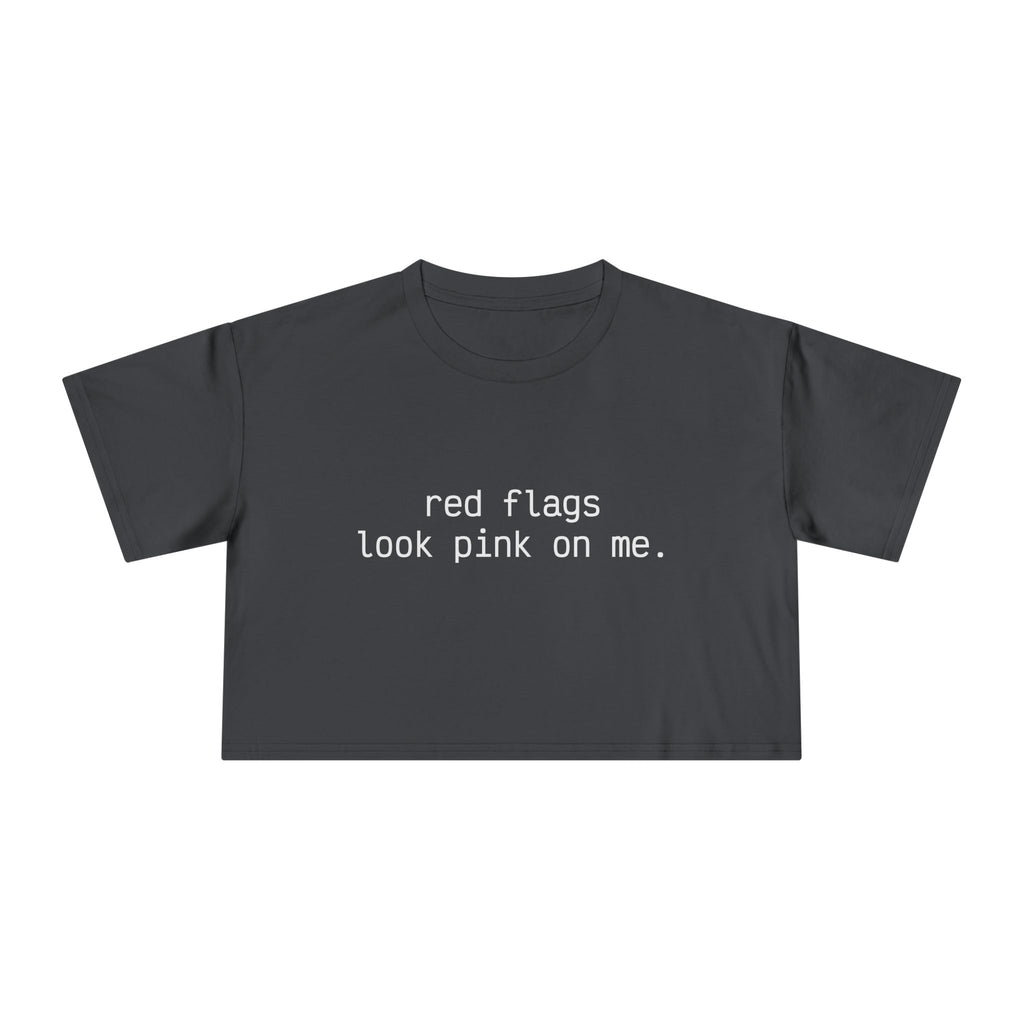 "red flags" Minimalist Cropped T-Shirt