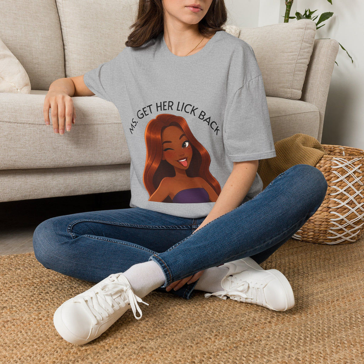 Ms. Get Her Lick Back "Mavi" T-Shirt — Graphic Tee for Women