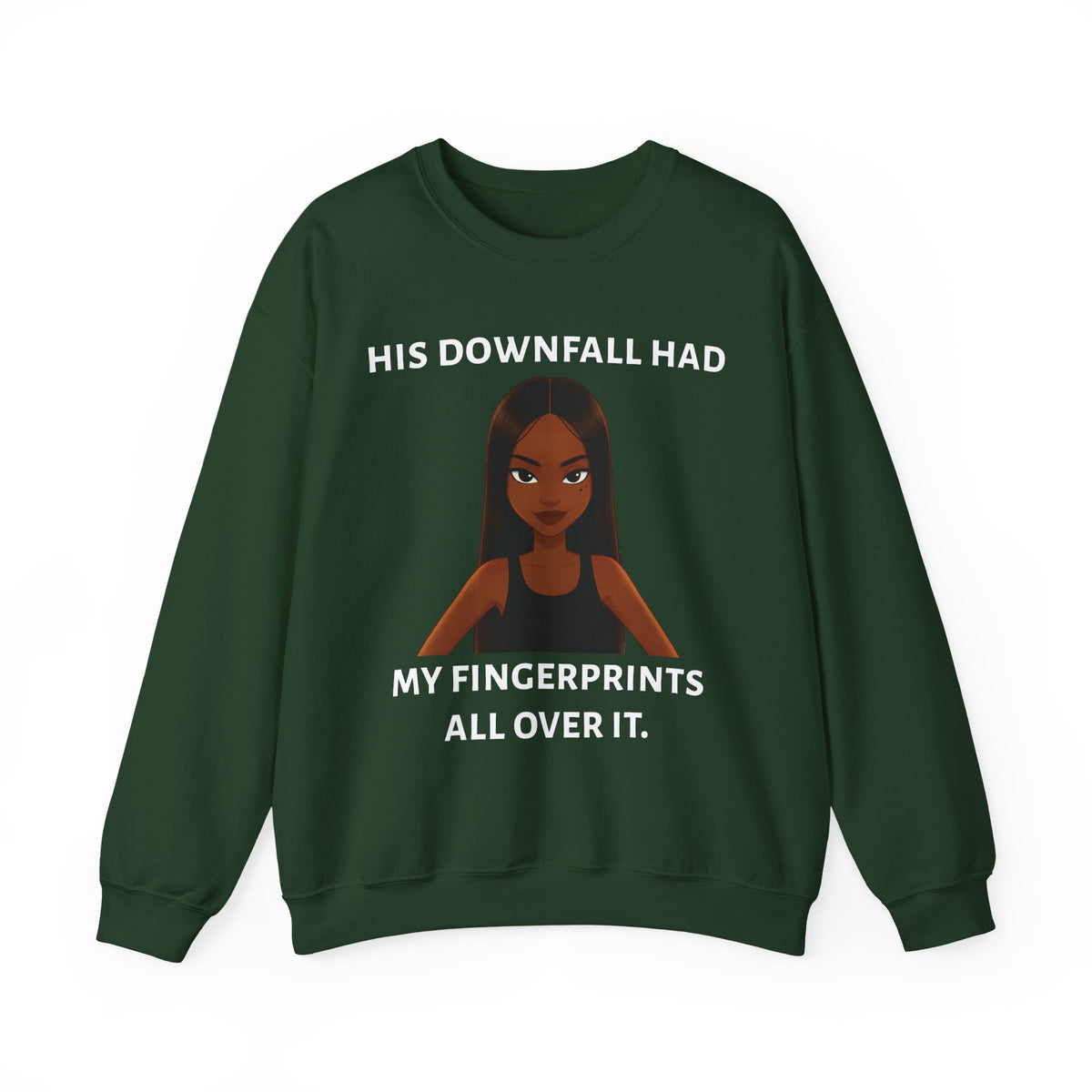"his downfall" Graphic Crewneck Sweatshirt