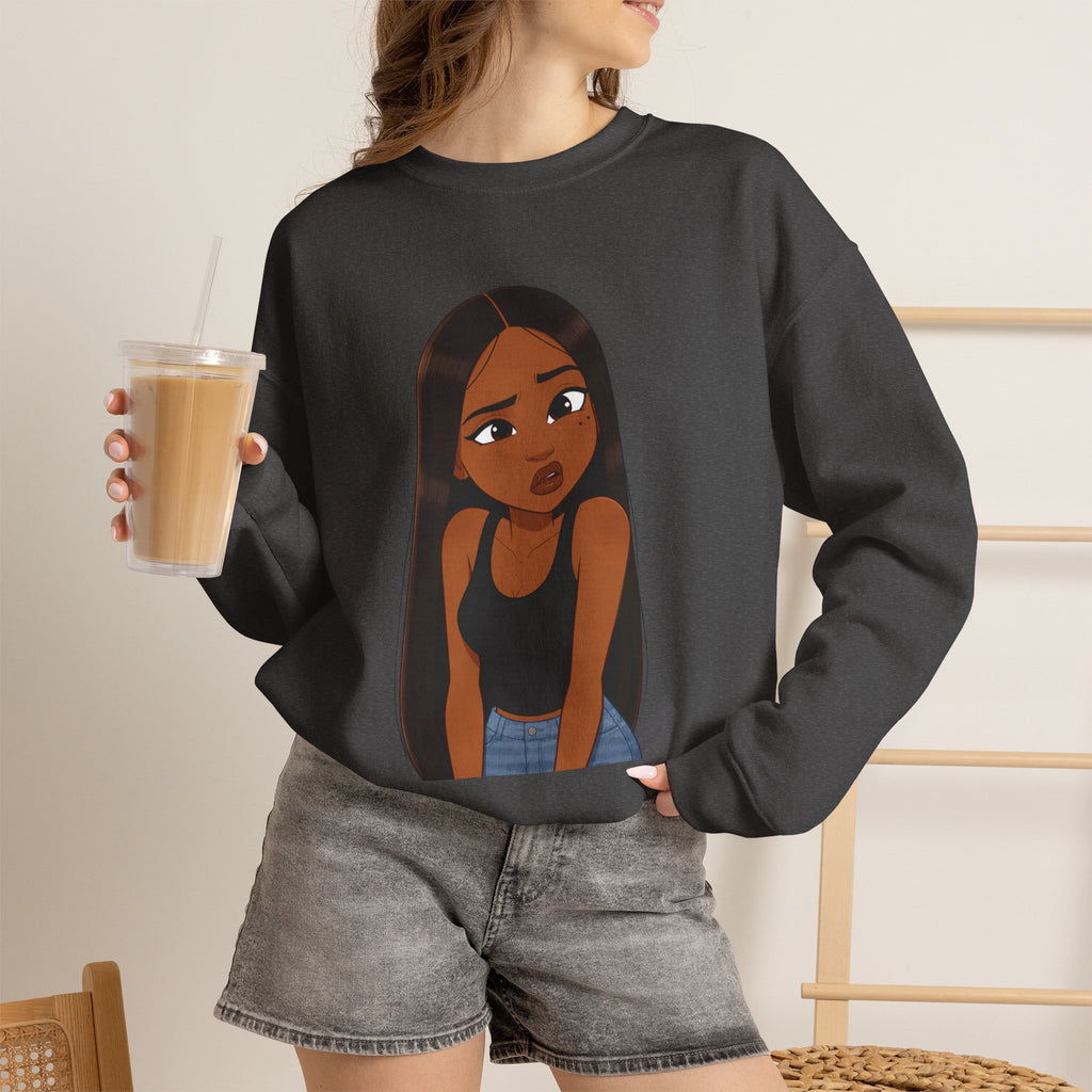 "???" Graphic Crewneck Sweatshirt