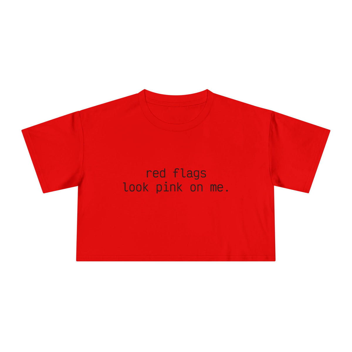 "red flags" Minimalist Cropped T-Shirt