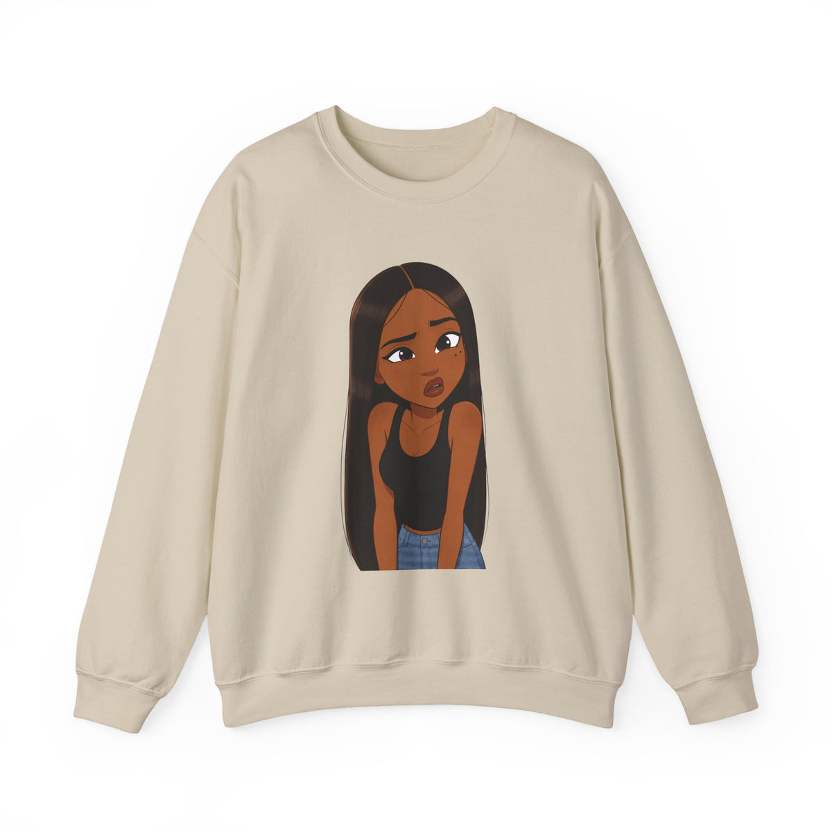 "???" Graphic Crewneck Sweatshirt
