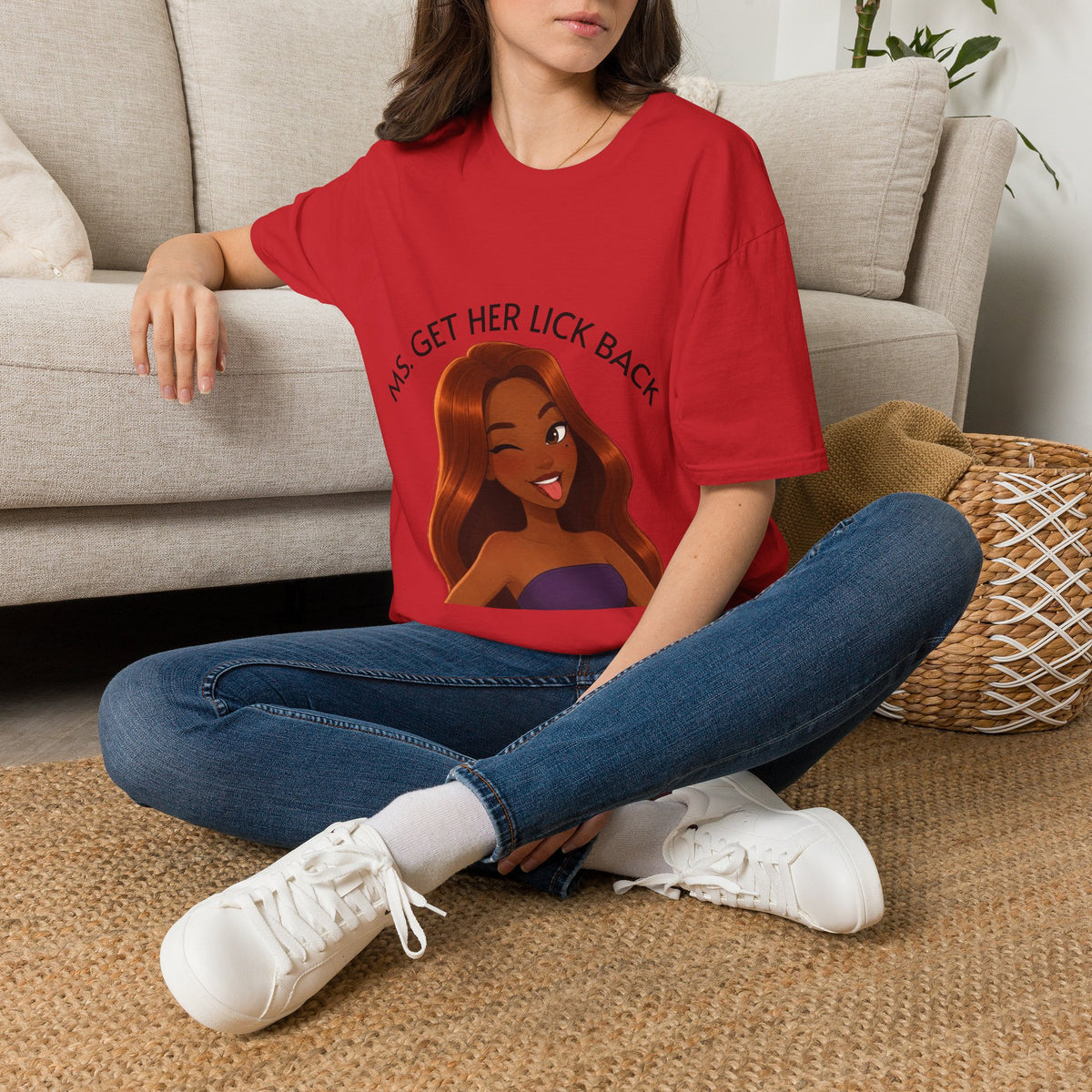 Ms. Get Her Lick Back "Mavi" T-Shirt — Graphic Tee for Women