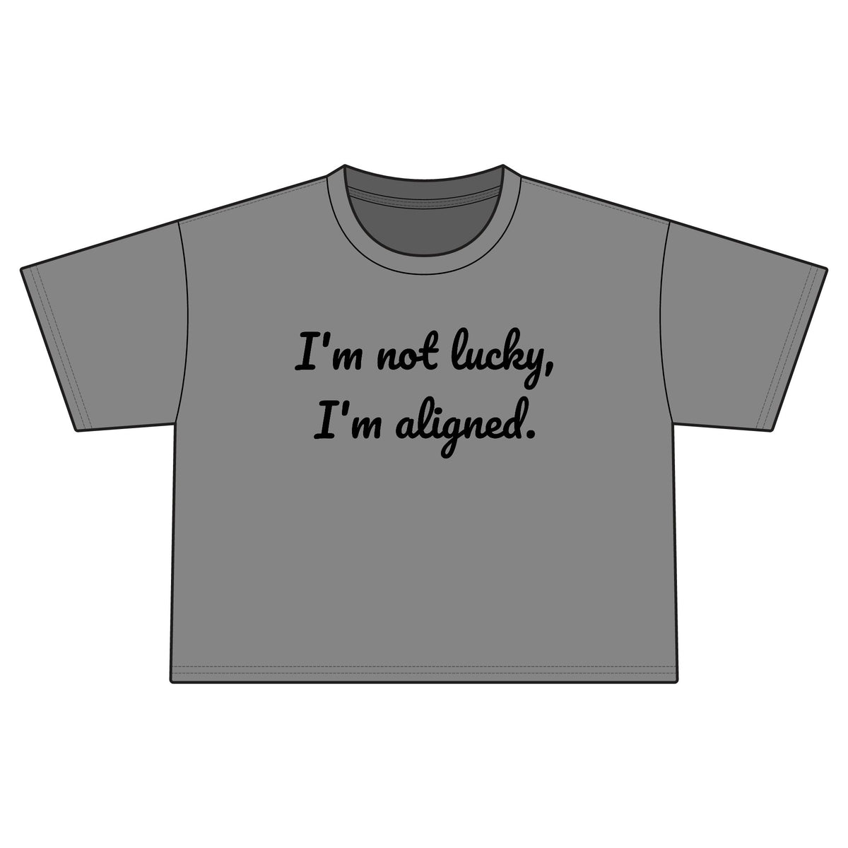 "i'm aligned" Cropped Tee