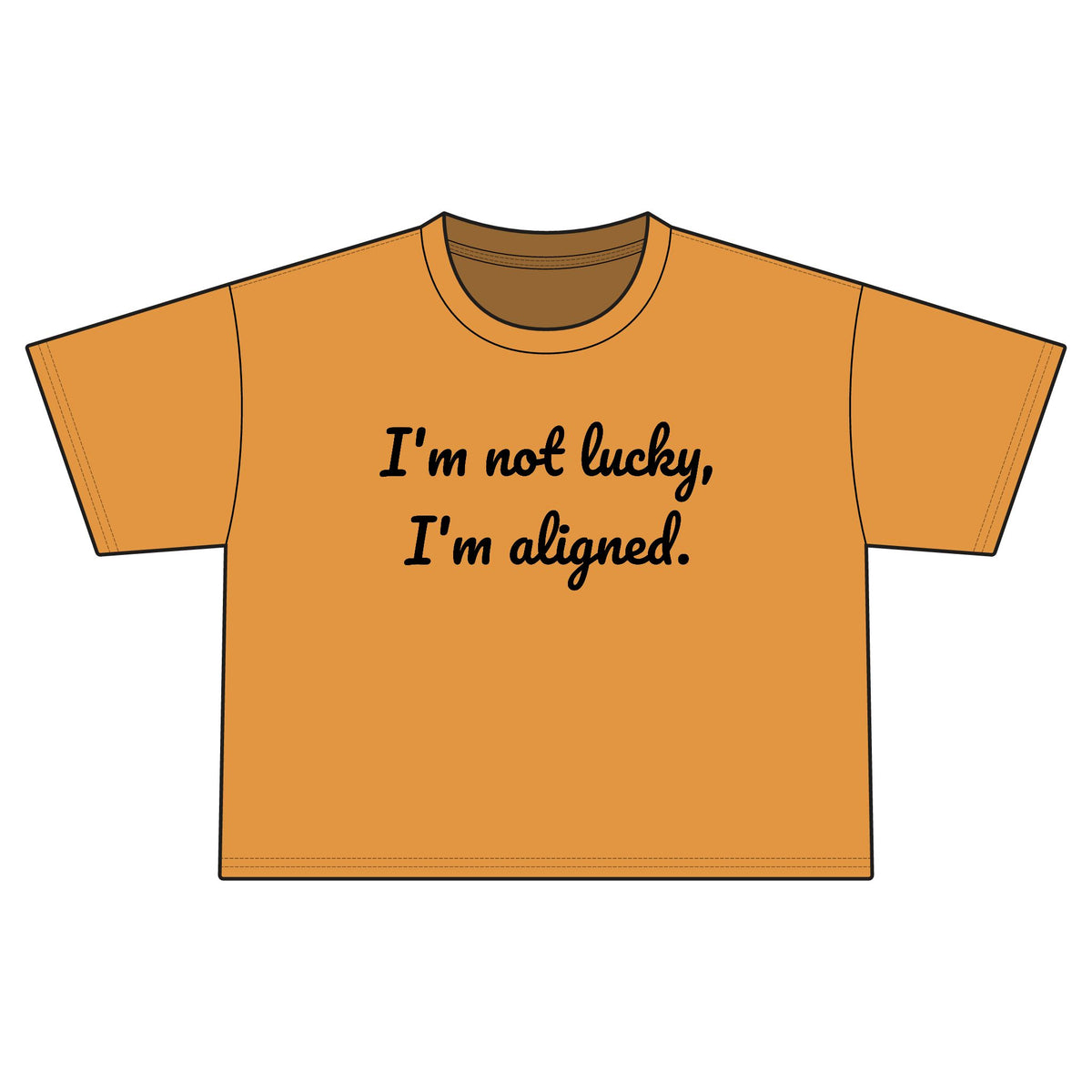 "i'm aligned" Cropped Tee