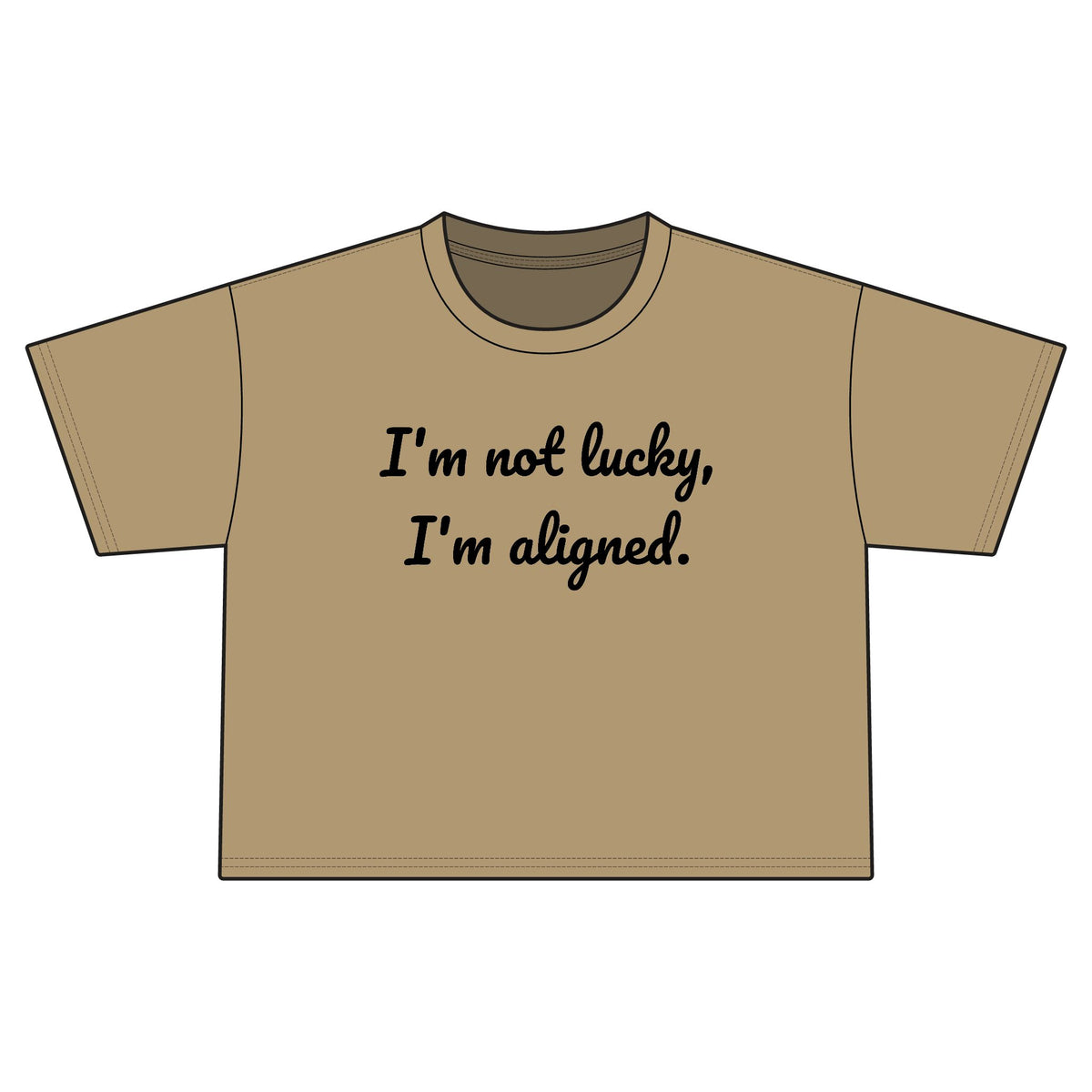 "i'm aligned" Cropped Tee