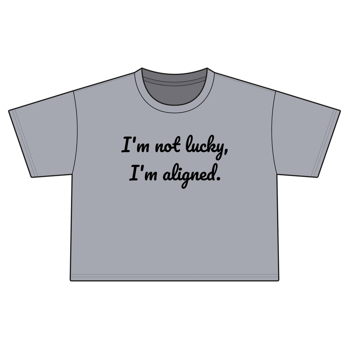 "i'm aligned" Cropped Tee