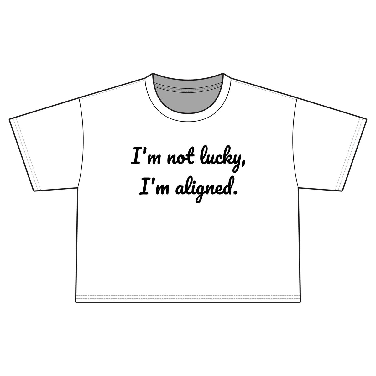 "i'm aligned" Cropped Tee