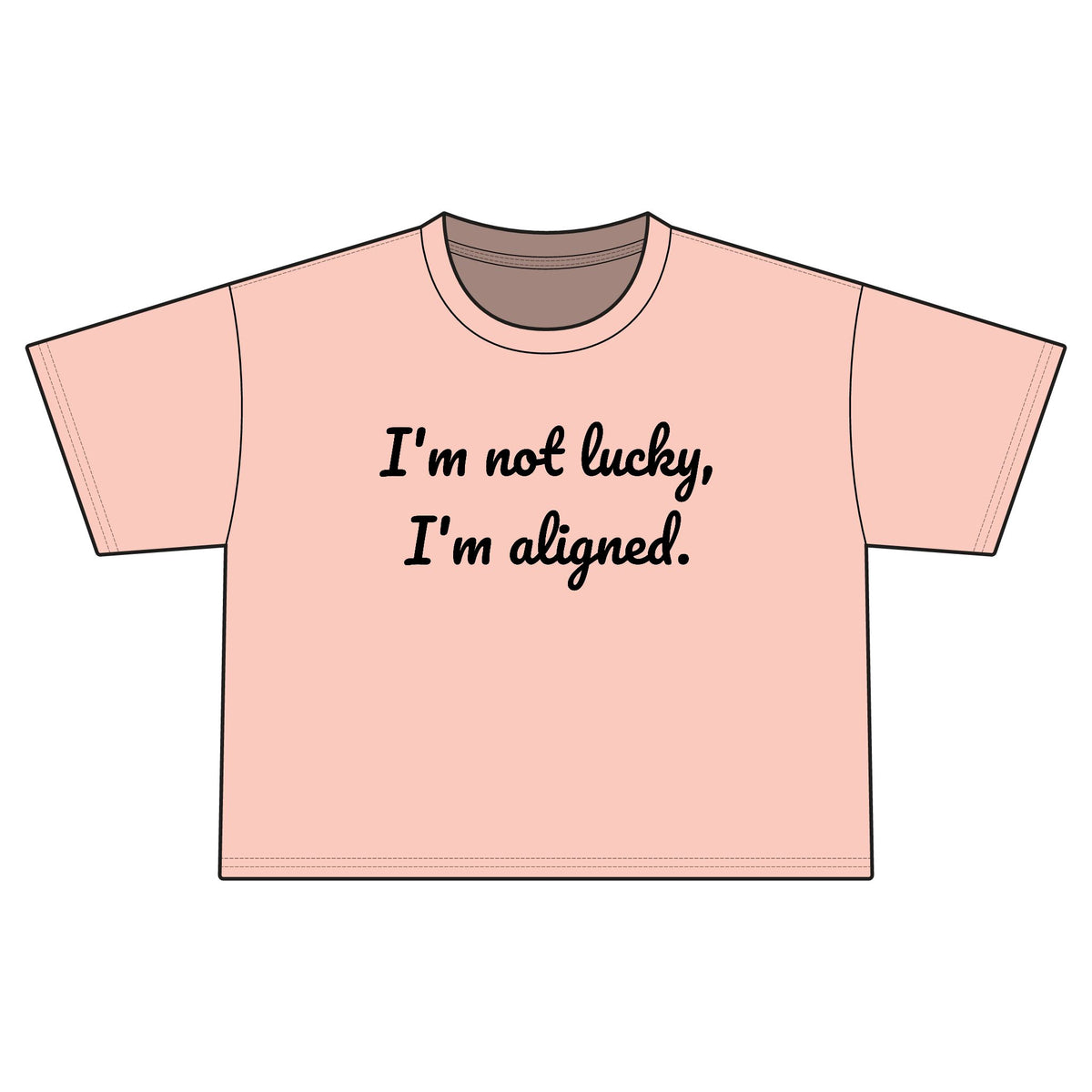 "i'm aligned" Cropped Tee