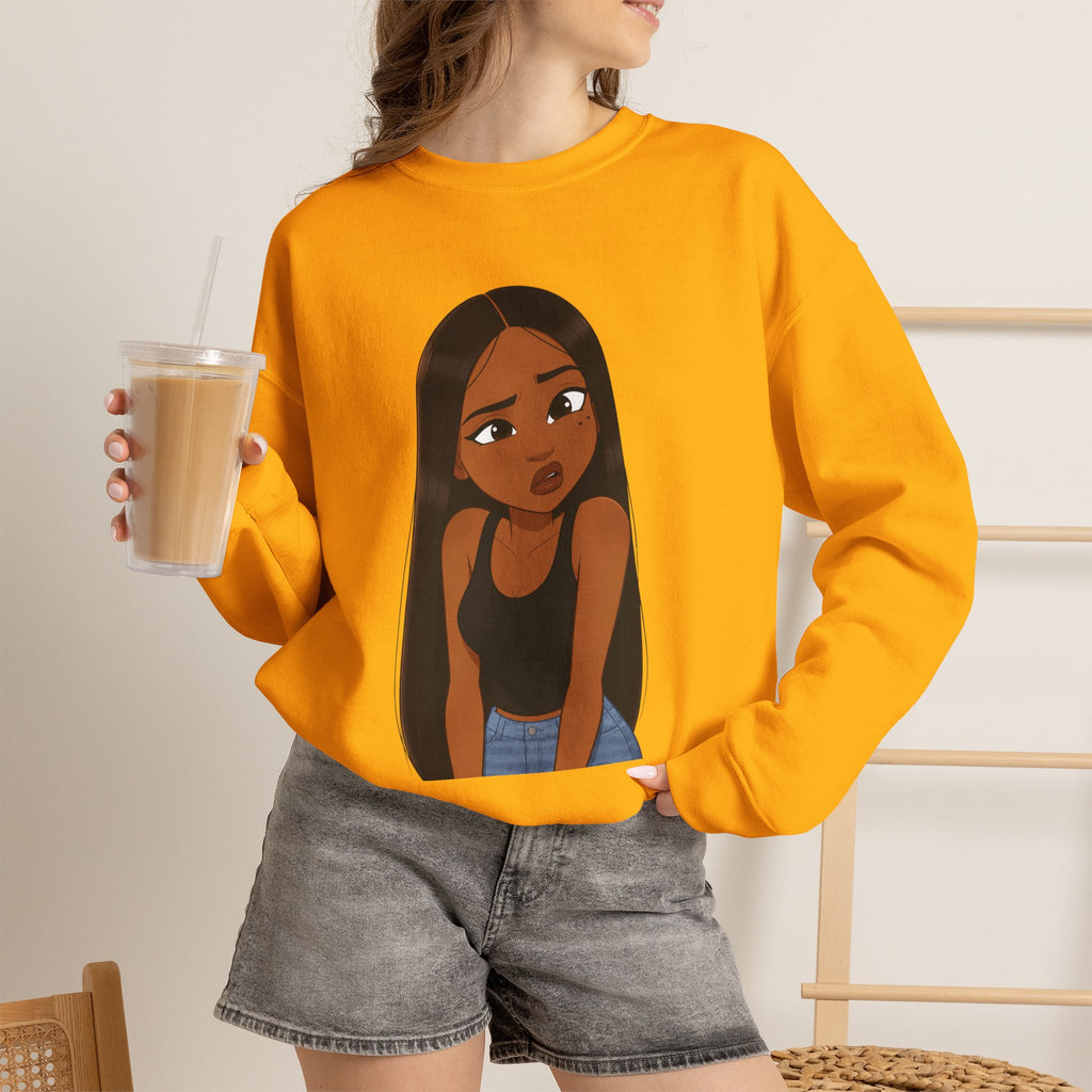 "???" Graphic Crewneck Sweatshirt