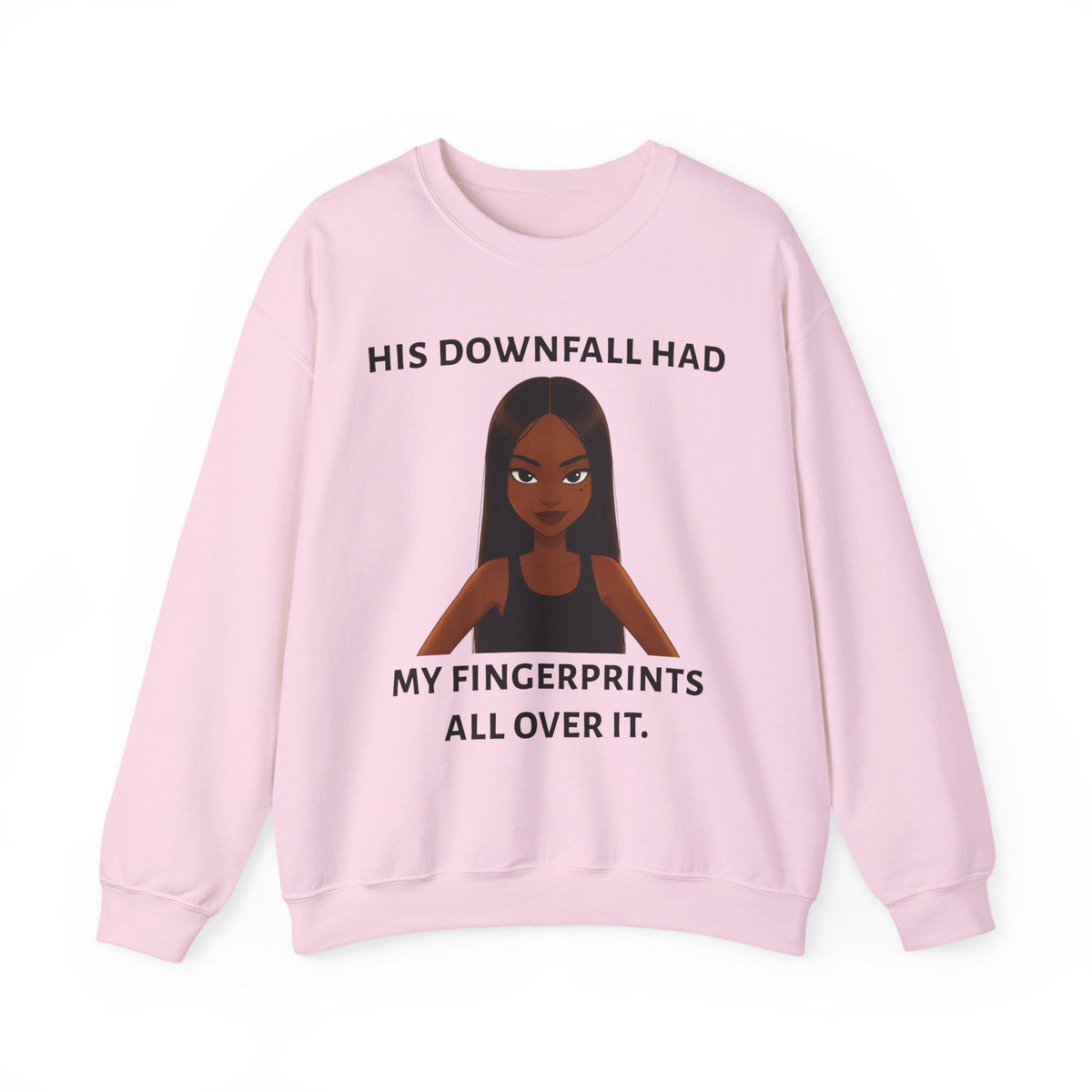 "his downfall" Graphic Crewneck Sweatshirt