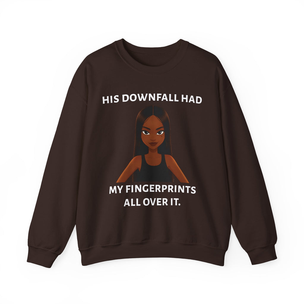 "his downfall" Graphic Crewneck Sweatshirt