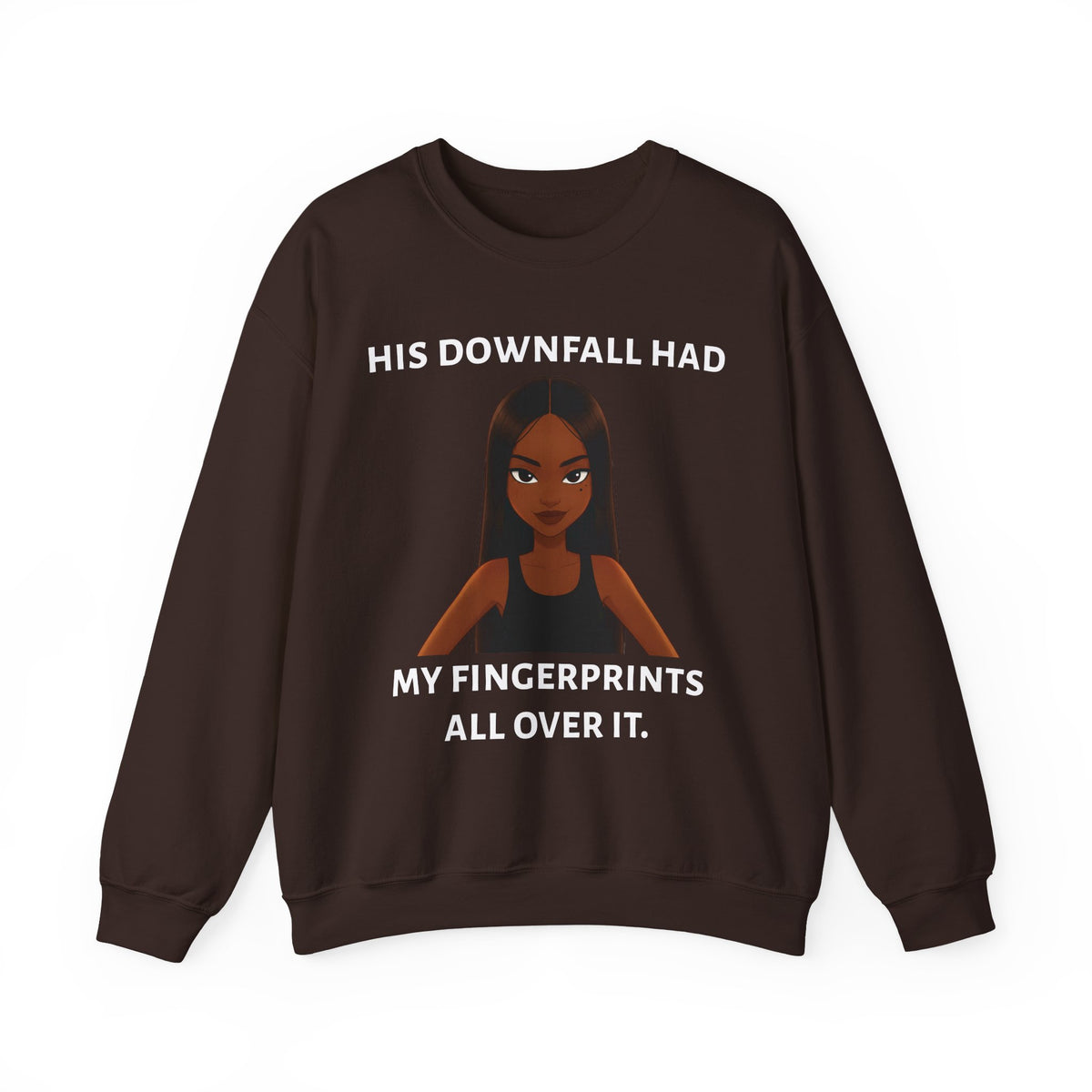 "his downfall" Graphic Crewneck Sweatshirt