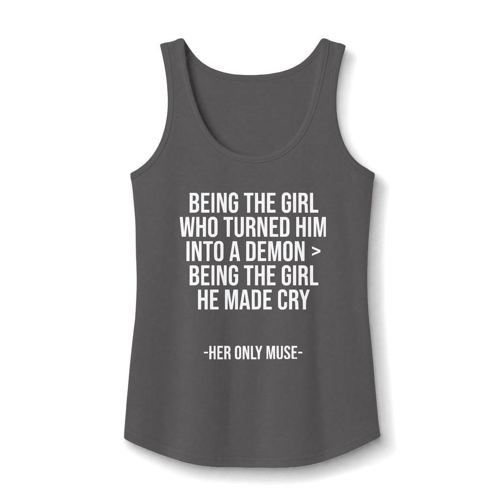 "turned him into a demon >" Tank Top