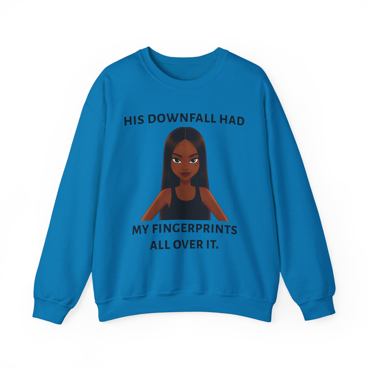 "his downfall" Graphic Crewneck Sweatshirt