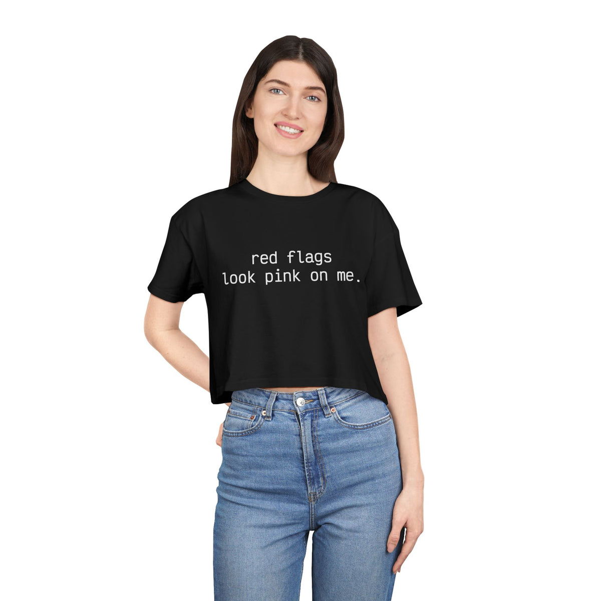 "red flags" Minimalist Cropped T-Shirt