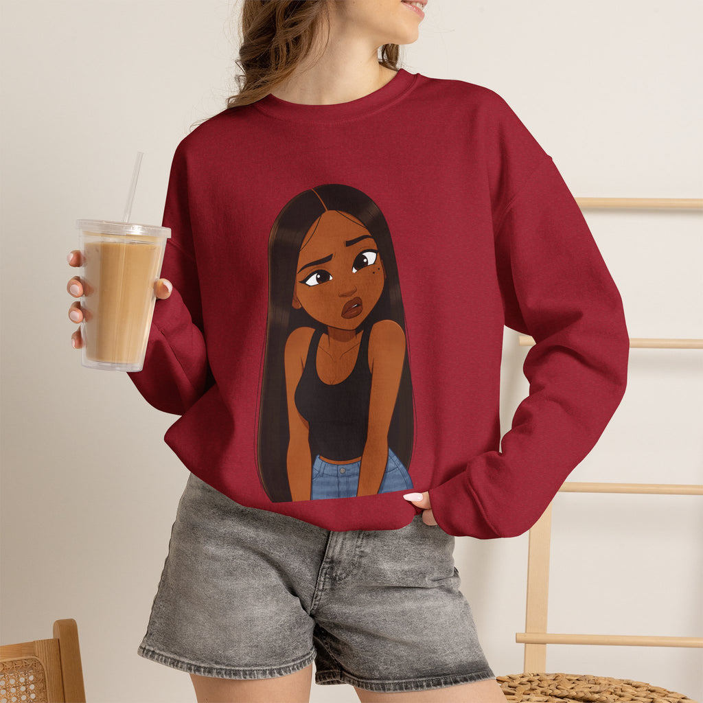 "???" Graphic Crewneck Sweatshirt