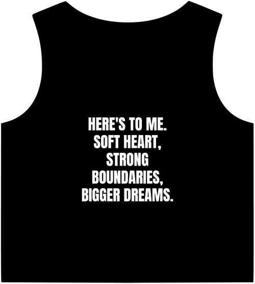 "Here's to Me" Crop Tank Top