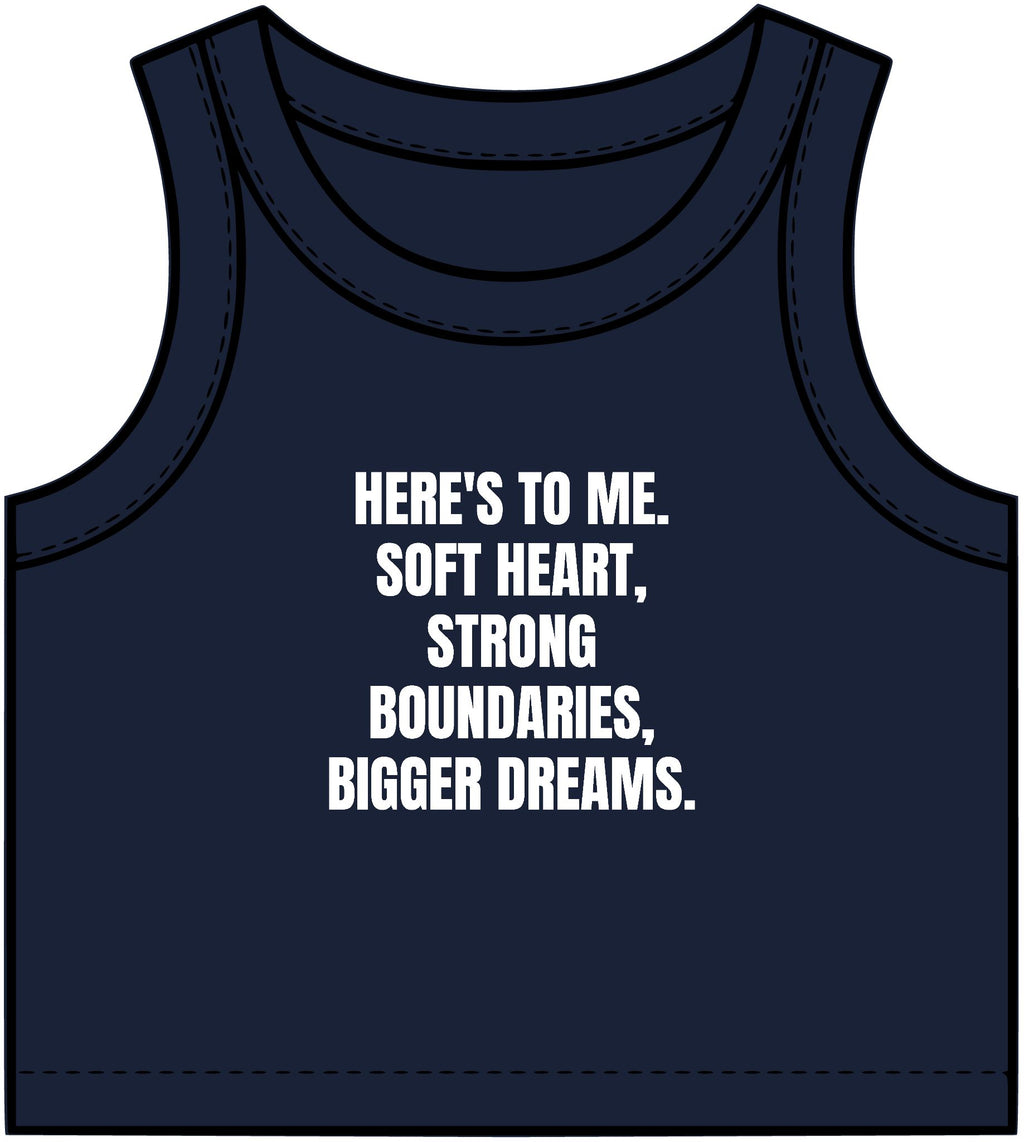 "Here's to Me" Crop Tank Top