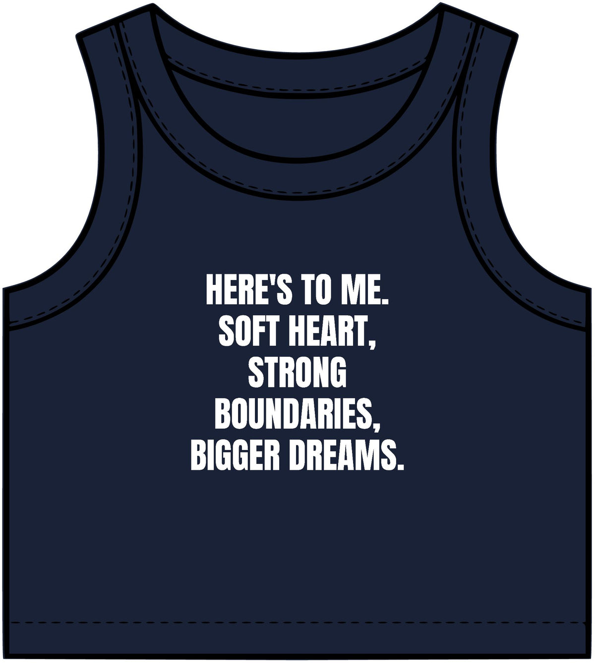 "Here's to Me" Crop Tank Top