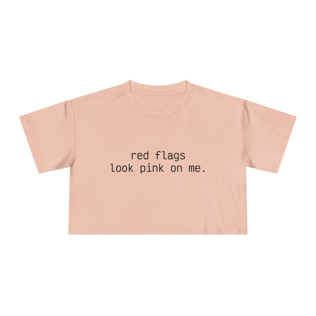 "red flags" Minimalist Cropped T-Shirt