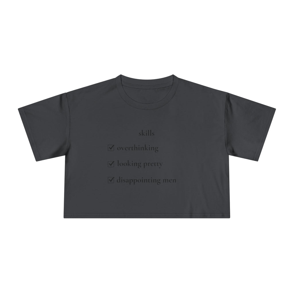 "Skills" Minimalist Cropped T-Shirt