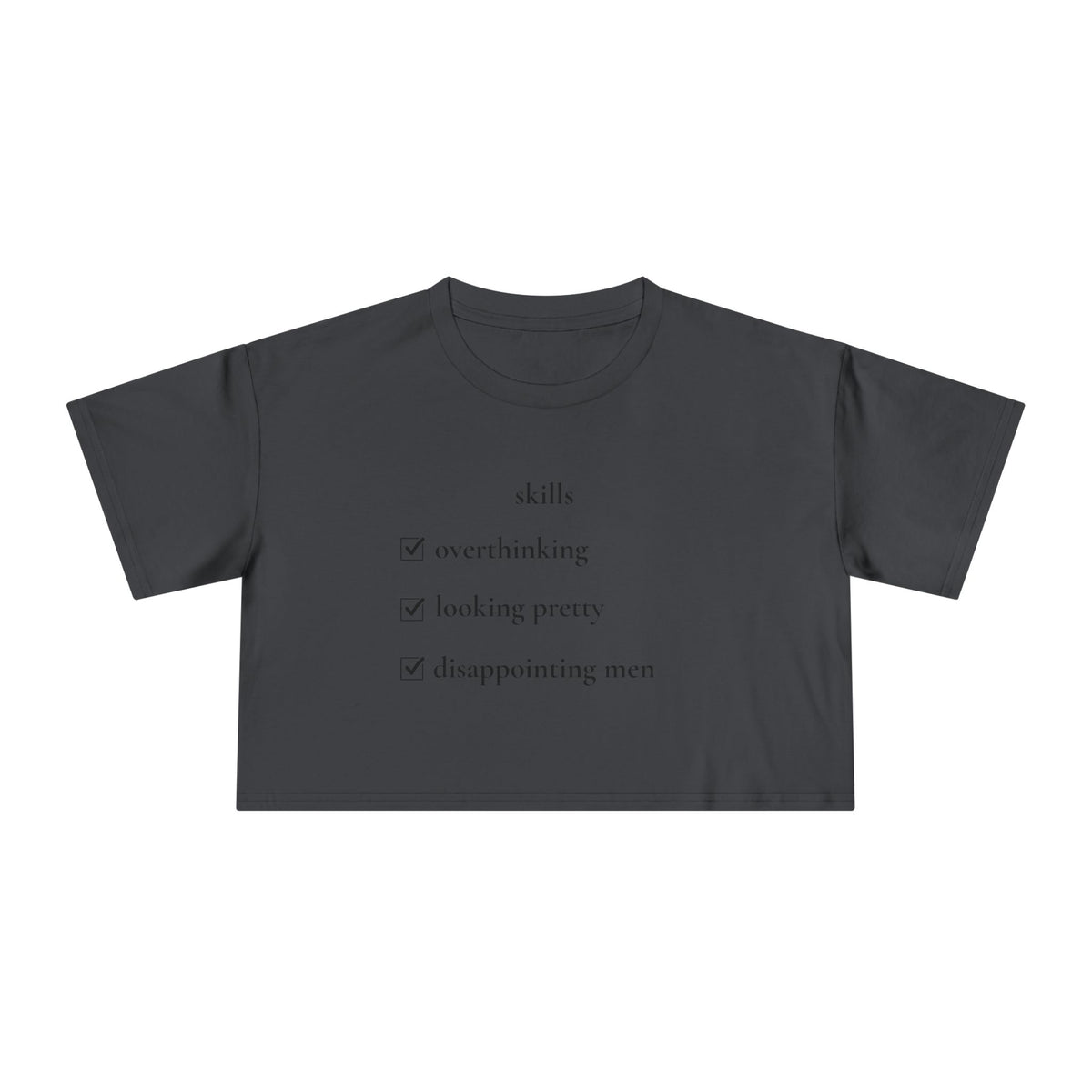 "Skills" Minimalist Cropped T-Shirt