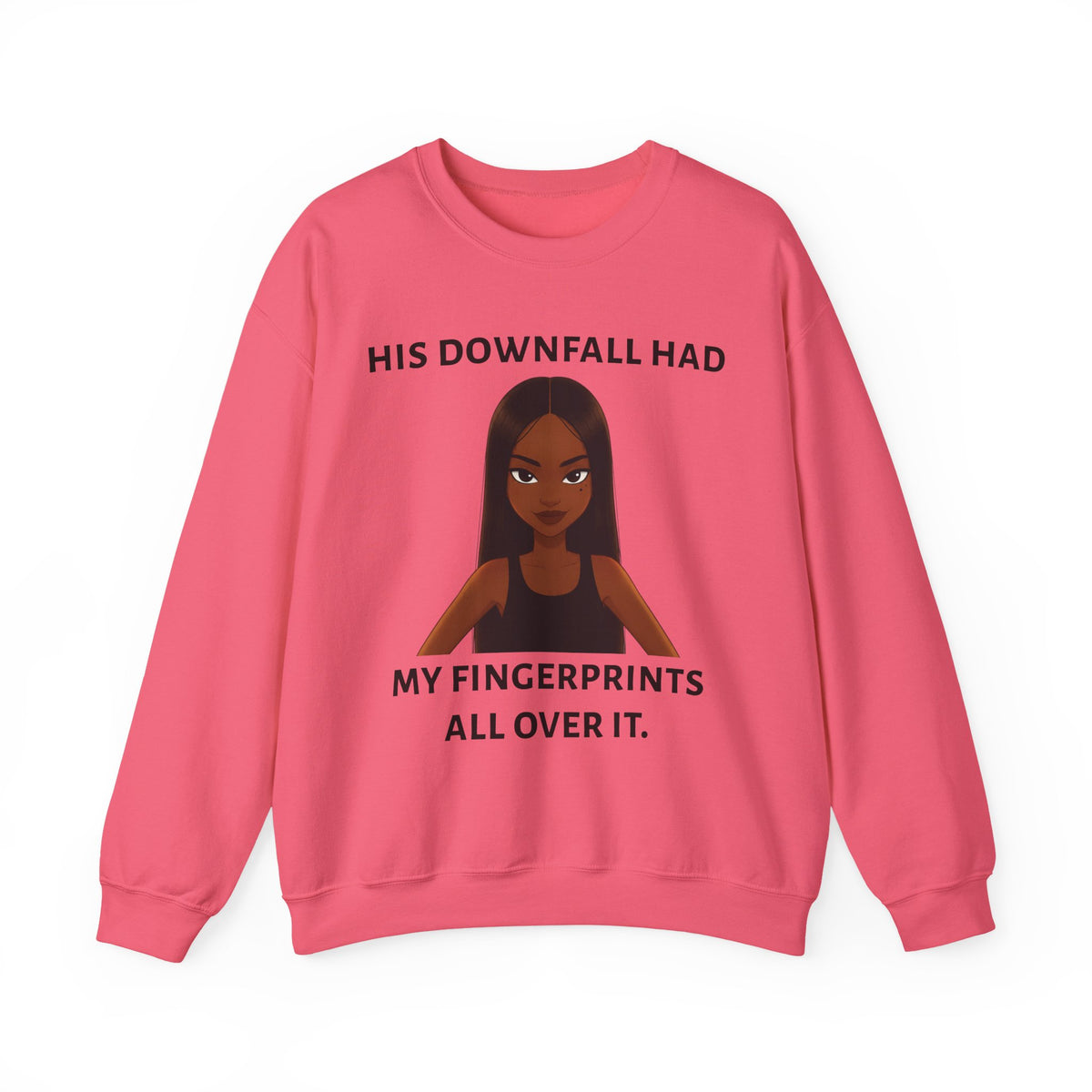 "his downfall" Graphic Crewneck Sweatshirt