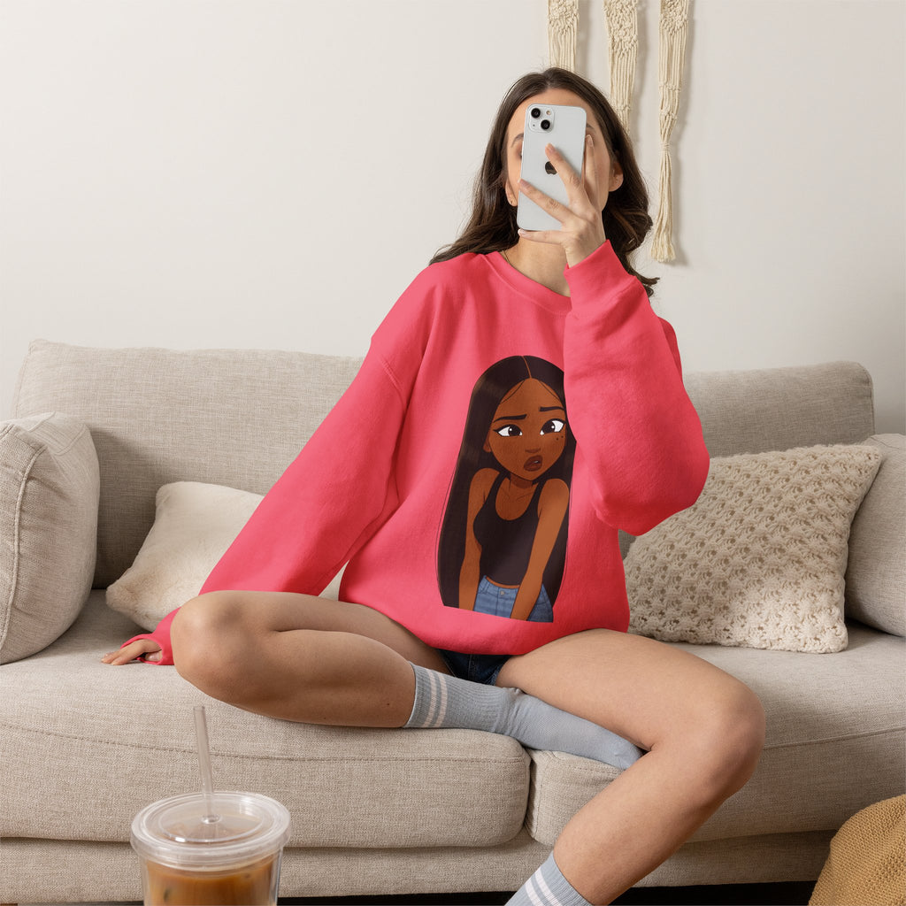 "???" Graphic Crewneck Sweatshirt