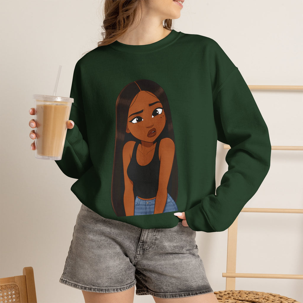 "???" Graphic Crewneck Sweatshirt